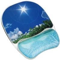 Fellowes Photo Gel Mouse Pad Wrist Support Beach 9202601-0