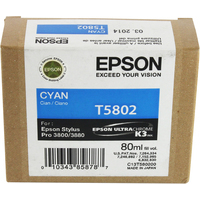 Epson T5802 Ink Cartridge Cyan C13T580200-0