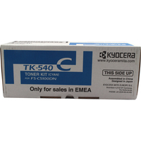 Kyocera TK-540C Toner Cartridge Cyan TK540C 1T02HLCEU0-0