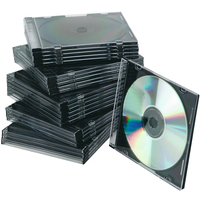 Q-Connect CD Jewel Case Slim Black Pack of 25 KF02210-0