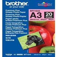 Brother Glossy Photo Paper A3 260gsm Pk20 BP71GA3-0