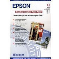 Epson Premium Semi-Gloss Photo Paper A3+ 205gsm Pk20 C13S041328-0