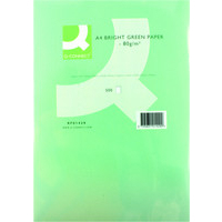 Q-Connect Coloured Copier Paper A4 80gsm Bright Green Pk500-0