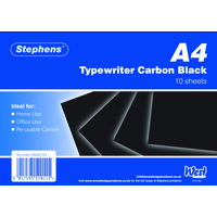 Stephens Typewriter Carbon Paper Black 40gm Pk10x10 RS520153-0