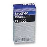 Brother PC 202RF Fax Cartridge Ink Ribbon Refill Black Pk2 PC202RF-0