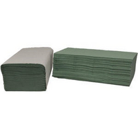 2Work I-Fold Hand Towel 1-Ply Green 242x222mm Pk3600 HIB136-0