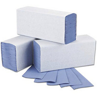 2Work M-Fold Hand Towel 1-Ply Blue 242x240mm Pk3000 HT2317-0