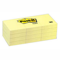 3M Post-it Note 38x51mm Yellow 653Y 266-0