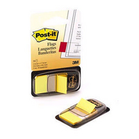 3M Post-it Index Tab 25mm Yellow With Dispenser Pk50 680-5-0