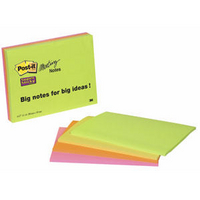 3M Post-it Super Sticky Meeting Note Neon Pk4 149x98.4mm 6445-4SS-0