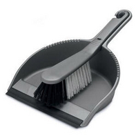 Addis Soft Dustpan and Brush Set Metallic-0