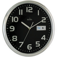 Acctim Supervisor Wall Clock Chrome/Black 21023-0