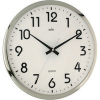 Acctim Orion Silent Wall Clock White/Chrome 21287-0