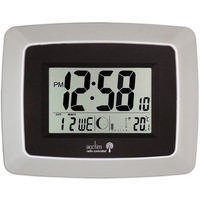 Acctim Avanti RC Desk Clock Silver/Black 74467-0