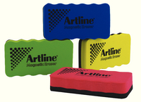 Artline Magnetic Whiteboard Eraser Pk4 Assorted ERTmm4A-0