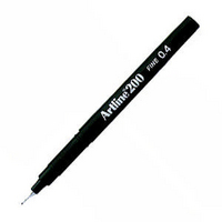 Artline 200 Pen 0.4mm Tip Black A2001-0