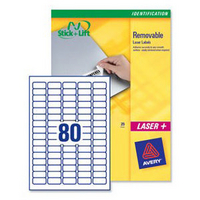 Avery Removable Laser Label 80 per Sheet Pack of 25 L4732REV-25 (FPC)-0