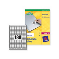 Avery Removable Laser Label 189 per Sheet Pack of 25 L4731REV-25 (FPC)-0