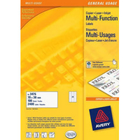 Avery Labels 3652 Multi-Purpose 21 per sheet A4 White Pk100-0