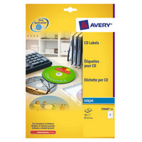 Avery Full Face CD/DVD Laser Label Pack of 25 L7676-25-0