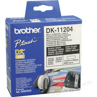 Brother QL Labels DK-11204 Multi-Purpose Labels DK11204 Pk3-0