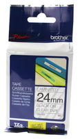 Brother P-Touch Tape TZ151 24mm Labels Black on Clear TZ-151-0