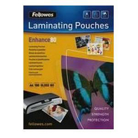 Fellowes Laminating Pouch A4 Matt 160micron Enhance 5452101-0