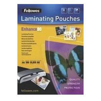 Fellowes Laminating Pouch A4 Self Adhesive 160micron Enhance 53022-0