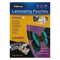 Fellowes Laminating Pouch A4 160micron Enhance 53962-0