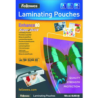 Fellowes A4 Super Quick Laminating Pouch Pk100 5440001-0