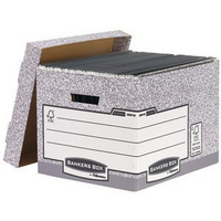 R-Kive Storage Boxes Grey/White System Fellowes 00810-FF Pk10-0