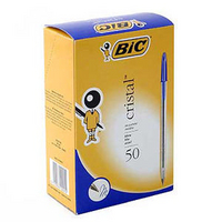 Bic Cristal Medium Ball Point Pen Blue Pk50 837360-0