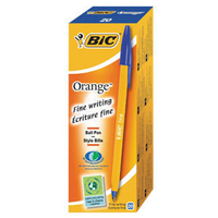 Bic Orange Fine Ball Point Pen Blue Pk20 1199110111-0