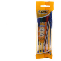 Bic Cristal Medium Ball Point Pen Assorted Pouch of 4-0