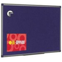Bi-Office Fabric Notice Board 900x600mm Blue Aluminium Frame FB0743186-0