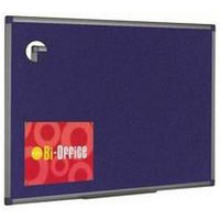 Bi-Office Fabric Notice Board 1200x900mm Blue Aluminium FB1443186-0