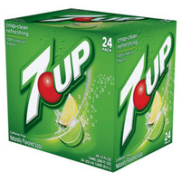 7-Up Lemon and Lime Carbonated Canned Soft Drink 330ml Pk24 3388-0