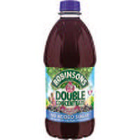 Robinsons NAS Double Concentrate Apple and Blackcurrant 1.75L Pk2 209738-0