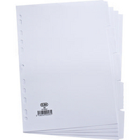 Elba Card Divider A4 5-Part 160gsm White 100204880-0