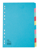 Elba A4 Extra Wide 10-Part Card Dividers Assorted M57274120-0