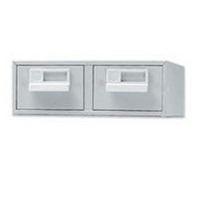 Bisley Card Index Cabinet 6x4 Inches Double Grey FCB24-0