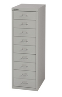 Bisley 39/9 Multi-Drawer Cabinet 9 Drawer Non-Locking Grey H399NL-073-0