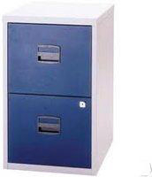 Bisley A4 Homefiler 2 Drawer Lockable Grey/Blue PFA2-8748-0