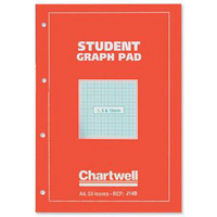 Chartwell Graph Pad A4 50 Leaf 1/5/10mm J14B-0