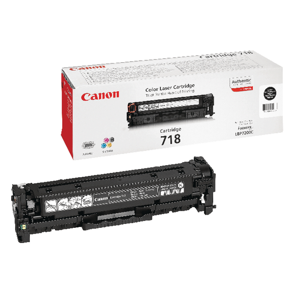 Canon i-Sensys LBP-7200CDN 718VP Laser Toner Cartridge Black Pk2 2662B005AA-0