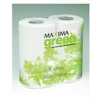 Maxima Green Toilet Roll White 200 Sheet KMAX200 Pk48-0