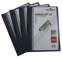 Durable Duraclip File A4 3mm Dark Blue Pk25 2200/07-0