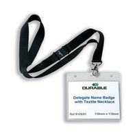 Durable Textile Badge Necklace 20mm Staff Pk10 999107997-0