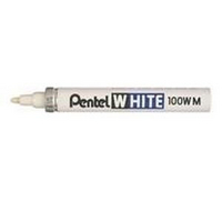Pentel White Marker Bullet Tip Broad BCX100W