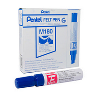 Pentel Marker Chisel Tip Blue M180/6-C Pk6